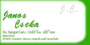 janos cseka business card